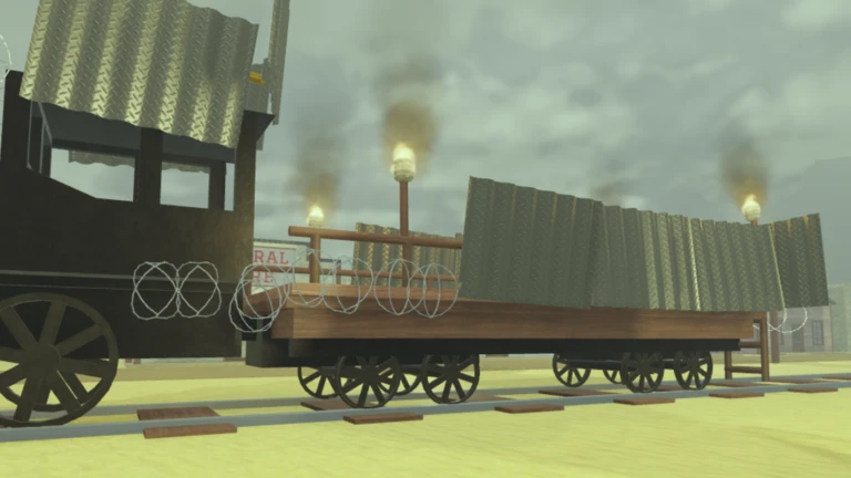 A collection of weapons available in the Dead Rails game